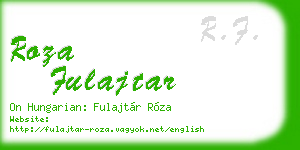 roza fulajtar business card