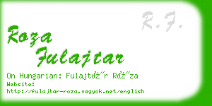 roza fulajtar business card